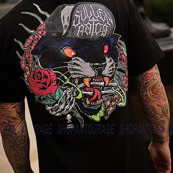 Sullen Art Collective Deathless Panther Standard Fit SCM5004 New Short Sleeve Me - Picture 3 of 6